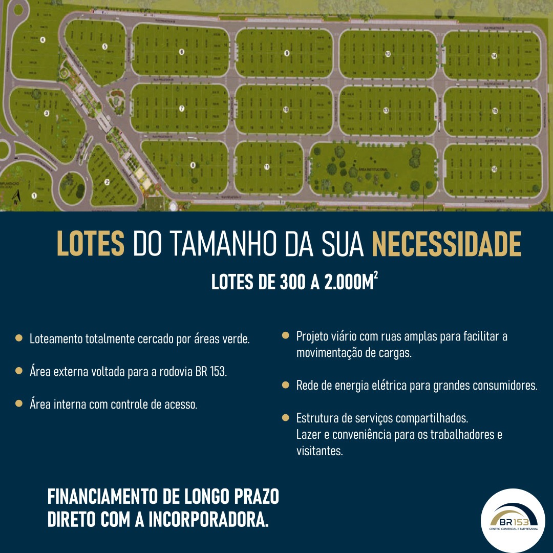 Terreno Comercial BR 153 Vende,