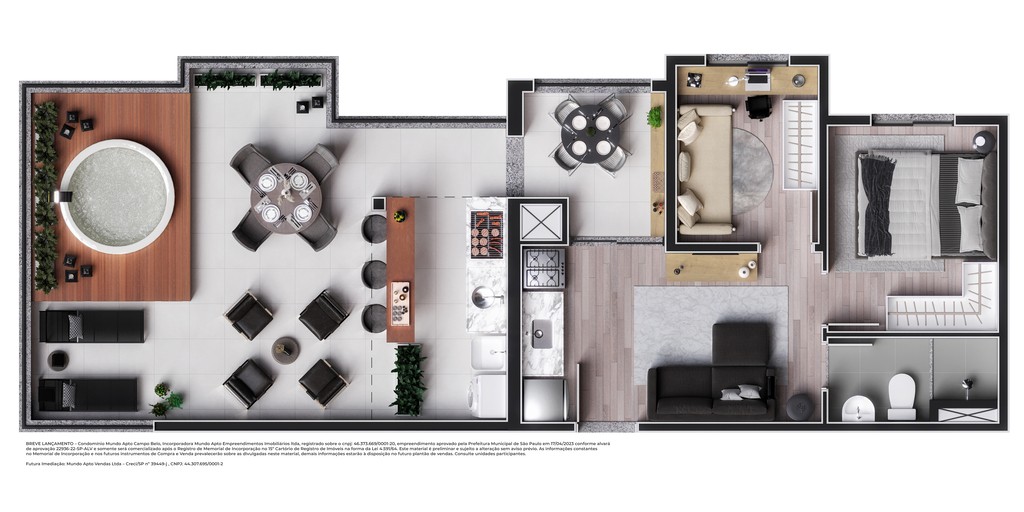 Apartamento 2 dorms 34 e 37m² com varanda e lazer completo no Campo Belo Zona Sul com opção HIS - Entrega: Maio de 2026